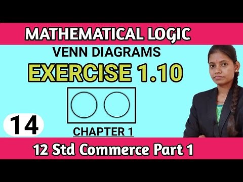 Exercise 1.10 class 12th commerce part 1 | Venn diagrams of the statements | maharashtra state board