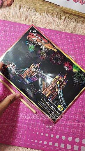DIY scratch painting set pang relax! may 4 pcs ng landscape pic at stick sa isang set— yun lag ang kailangan at wala nang iba. 😌✨ #scratchpainting #scratchpad #diyscratch