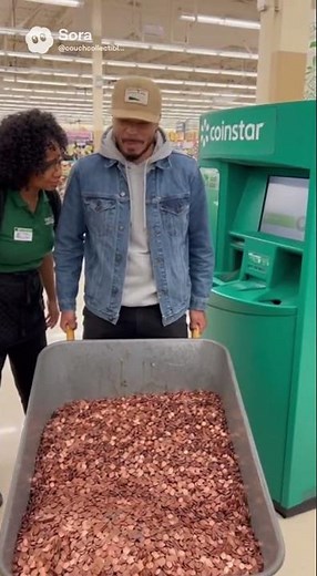 1,000,000 Pennies Cashed into Coin Star machine!