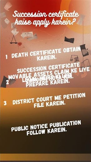 Succession certificate kaise apply karein| Simple Legal Knowledge for Every Indian