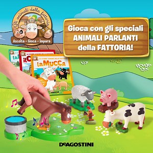 Divertiti cone le Storie Sonore della Fattoria! I più piccoli si divertiranno un mondo a leggere e ascoltare le avventure dei magici animali parlanti e i loro versi 🐮🐔🐴 | De Agostini