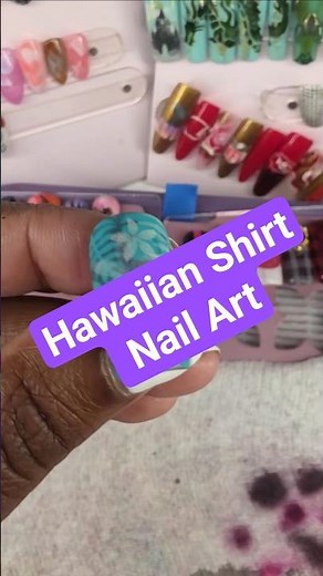 Hawaiian Shirt Nail Art 🌺 | Airbrush Nail Stencil SVG for Silhouette Cameo