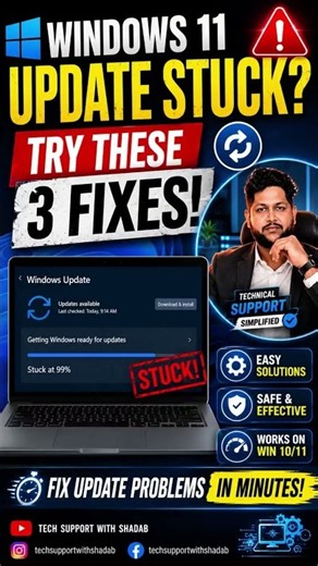 How to Fix Stuck Windows Updates Fast #windows11 #help