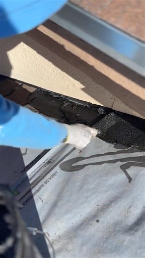How professional roofers add extra protection before shingles go on! 🏡 #roofing #construction