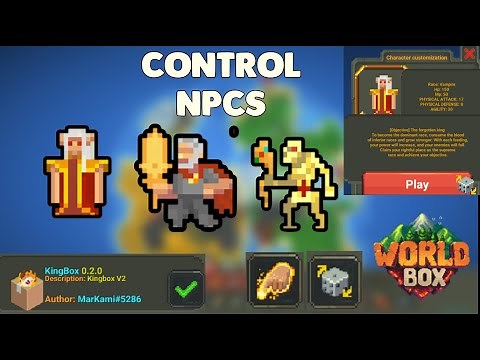 Control NPCS In WorldBox and Create Your Own Story. (wizards, demons, heroes, races and etc) KINGBOX