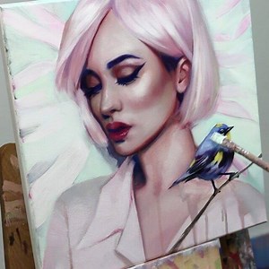 16K views · 642 reactions | "Don't hold back"  You can find a video tutorial of this piece on my YouTube channel. https://youtu.be/mfbwnUkBSjs An limited edition of 20 prints are available in my shop (www.lioba.info/shop) and to inquire about the painting, please contact Future Gallery!  The incredible music comes from "Auditorium - If Your Girl Sings Loud" | Lioba Brückner | Facebook