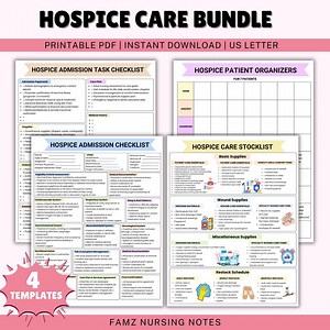 Hospice Care Bundle | Hospice Nurse Care | Nurse Assessment Checklist | PDF - Etsy