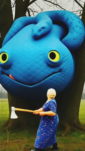 rescue python from gaint log #animals #funny #shortvideo