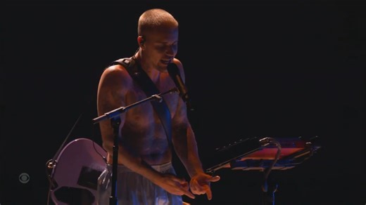 #JustinBieber delivers a sultry performance of “Yukon” at the #Grammys wearing only gym shorts and socks, as Hailey Bieber watches from the crowd. (via CBS and The Grammys) | Variety
