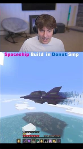 🚀 INSANE Minecraft SPACESHIP Build on Donut SMP! #minecraft #donutsmp