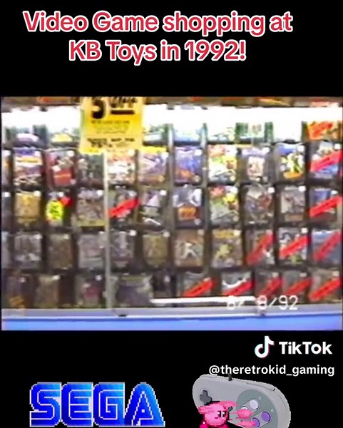 KB Toys shopping in 1992!!! #fyp #viral #nostalgia #retrogaming #sega #nintendo #kbtoys
