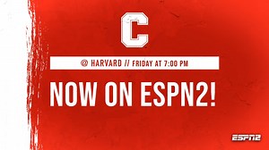 From the U to the Deuce. Cornell Football's Friday night game at Harvard has been shifted to ESPN2 after originally being scheduled to appear on ESPNU. Kickoff remains at 7 pm. It will be the Big Red's first FB game on one of the primary ESPN channels since 1990. #YellCornell | Cornell Sports