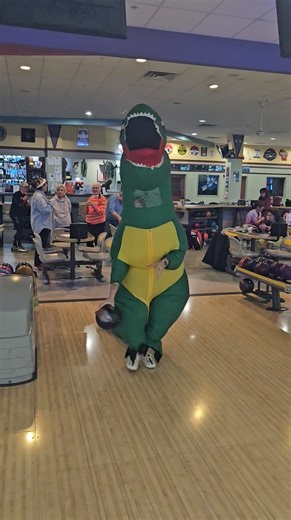 We have a dinosaur loose in the building | Ten Pin Alley