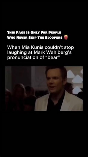 TV Show Bloopers | Mila Kunis couldn’t stop laughing at Mark Wahlberg’s pronunciation of “bear” during behind-the-scenes moments from Ted because his thick... | Instagram