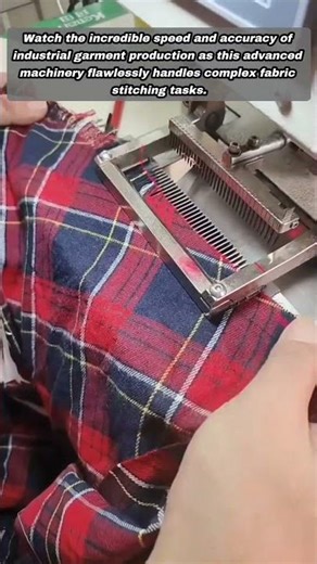 Modern Textile Machinery Processes Plaid Material With Incredible Accuracy