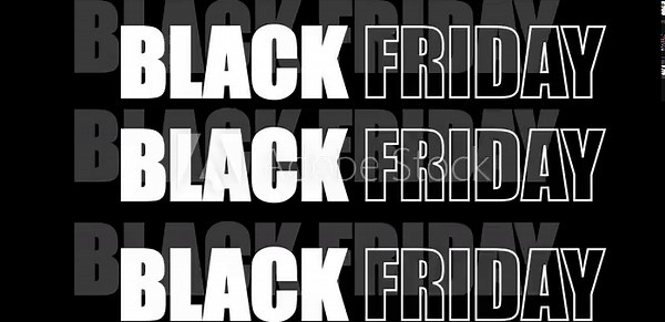 Black Friday sale flashing.