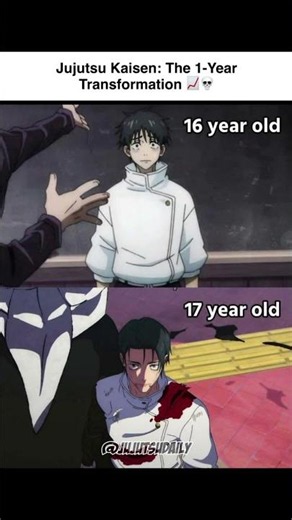 Jujutsu Kaisen The 1 Year Transformation 📈💀 #anime #memes #jujutsudaily #jujutsukaisen #jjk