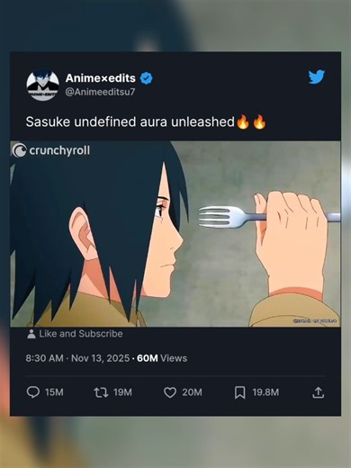 Sasuke undefined aura unleashed 🔥🔥