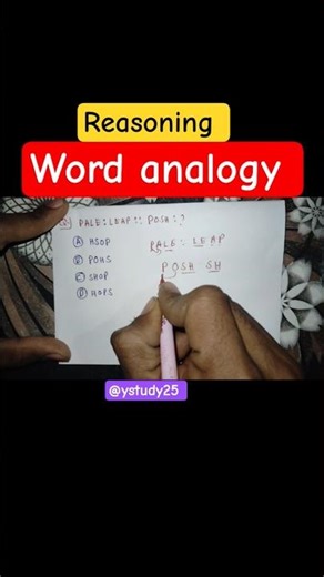 word analogy reasoning || #reasoning #ssc gd2026