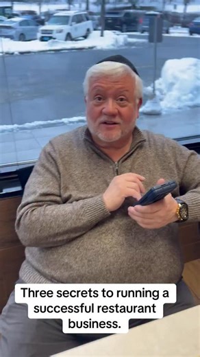 Moshe Frank on Instagram: "Three secrets to running a successful restaurant business."