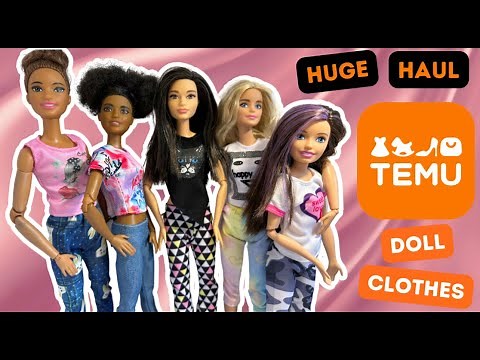 TEMU Clothing & Fabric HAUL 👗👖 for BARBIE dolls Are they ANY GOOD❓ Unboxing and Review DOLL CLOTHES