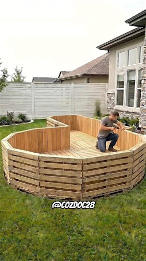 I Built a Luxury Outdoor Jacuzzi Using OldPallets 😵‍💫 #timelapse #beforeandafter