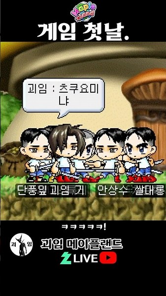 게임 첫날. 메이플랜드
