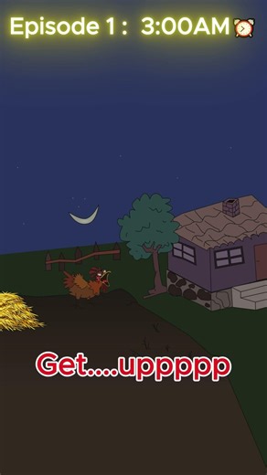 When your rooster becomes your alarm clock 😭🐓#shorts #funny #animation #rooster #3am