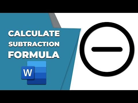 How to calculate subtraction formula in word table