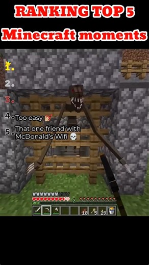 RANKING TOP 5 MOMENTS IN MINECRAFT #minecraft #animation #minecraftanimation #funnymoments #lenny