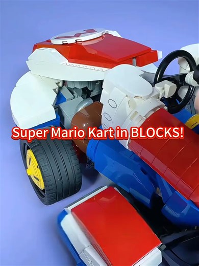 Super Mario Kart in BLOCKS! Worth building? 👇 #brickbuilding #buildingblocks #supermario #kartbuild #toyreview #displaypiece #adultbuild