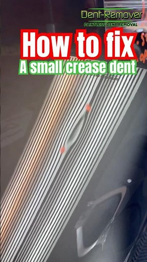 Watch this crease dent being repaired! | Paintless Dent Removal