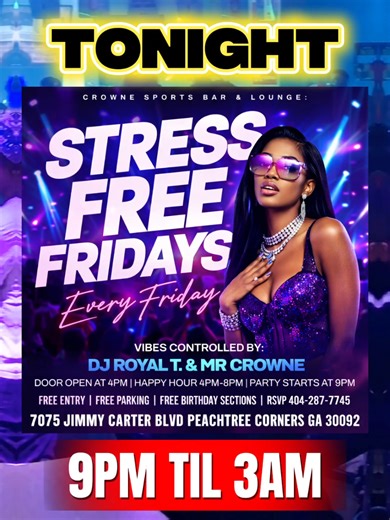 Join the Friday Night Party at Crowne on the Northside!