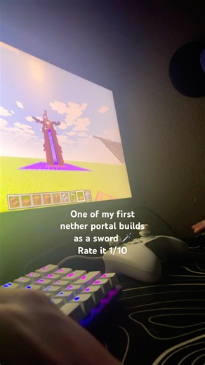 Nether Portal Sword Build! Minecraft