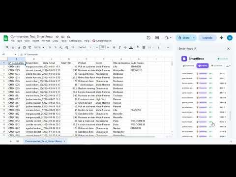 SmartReco : L'assistant d'analyse de données IA pour le E-commerce-suite