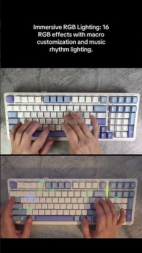 Typing sound and RGB light demo for this keyboard | Review of EPOMAKER x Aula F99 Wireless Mechanica
