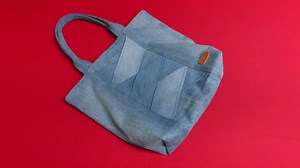 DIY "6 pcs weaving" tote bag/made of old jeans | Don Kim