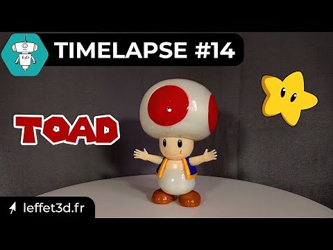 L'Effet 3D - Timelapse Impression 3D de Toad sur la Alfawise U30 - Application de la résine XTC-3D