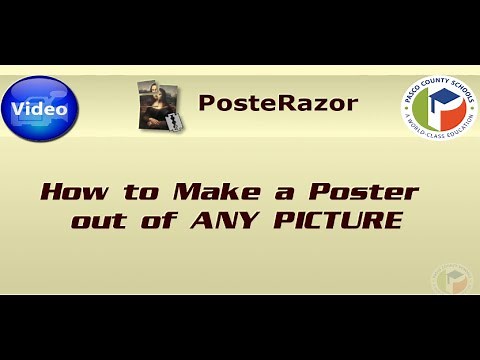 Posterazor Tutorial: How to create a poster from ANY image file.