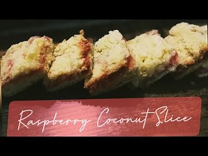 Raspberry Coconut Slice
