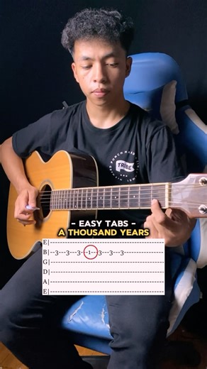 518K views · 32K reactions | Easy Tutorial A Thousand Years - Christina Perri . . @jsguitarsofficial . #guitartabs #guitarlessons #tabs #athousandyears #guitartutorial #easytutorial | ShifaIman | Facebook