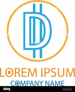 Currency symbol letter D logo design concept in orange and blue colors Stock Vector Image & Art - Alamy