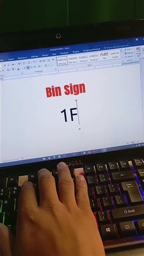 How to Insert Bin Symbol in MS Word