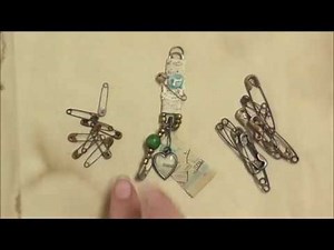 How to Make Grungy, Rusty Safety Pins for Mixed Media Projects and a Giveaway