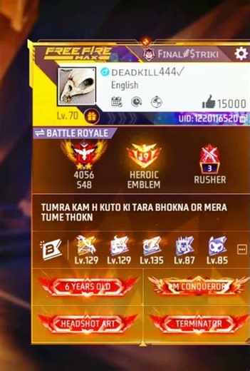 #freefire my id collection