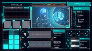 Animation of human brain and digital data processing over screens | Premium Stock Video Footage