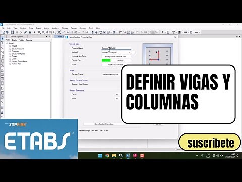 How to define beam and column sections in etabs 20