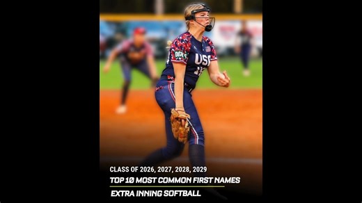 🔥 2026–2029: Top 10 First Names 💙 The names dominating softball rosters nationwide 💥 Is YOUR name on the list? 🔗 https://loom.ly/TUCXpAM #ExtraInningSoftball | Extra Inning Softball