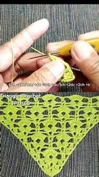 Easy Crochet Triangle Pattern TP-1/68 #crochet #knitting #tutorial #beginners