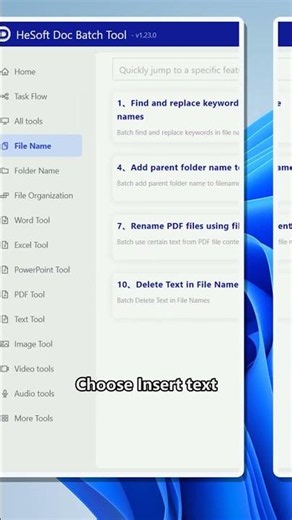 Batch insert text at the end of many file names